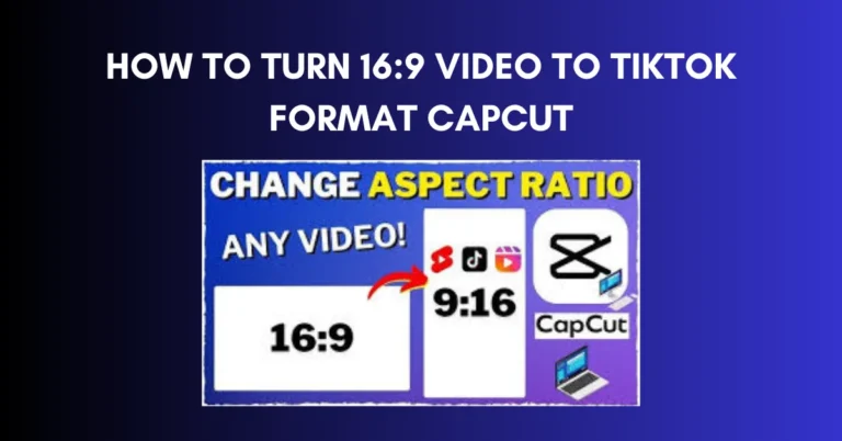 How to Turn 169 Video to TikTok Format CapCut