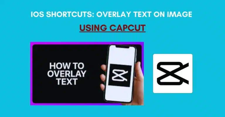 iOS Shortcuts Overlay Text on Image